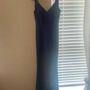 Blue classic prom dress